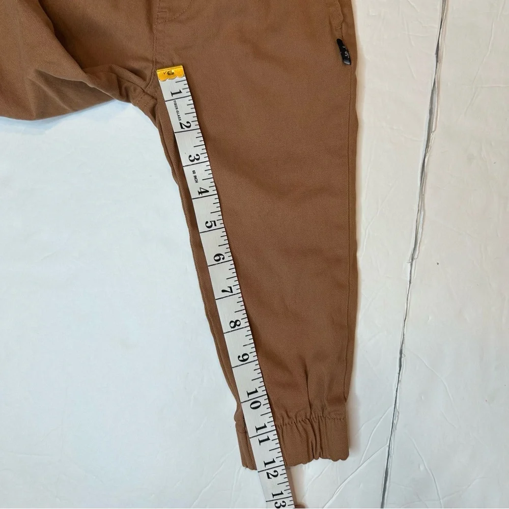 American Hawk Brown Kids Jogger Pants Boys Toddler Size 2T Adjustable Waistband